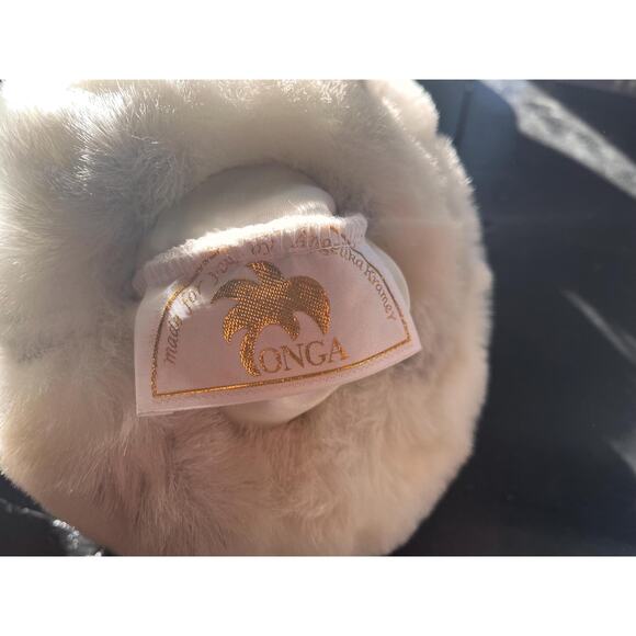 Vintage hand warmer muff in white imitation fur - Picture 3 of 3